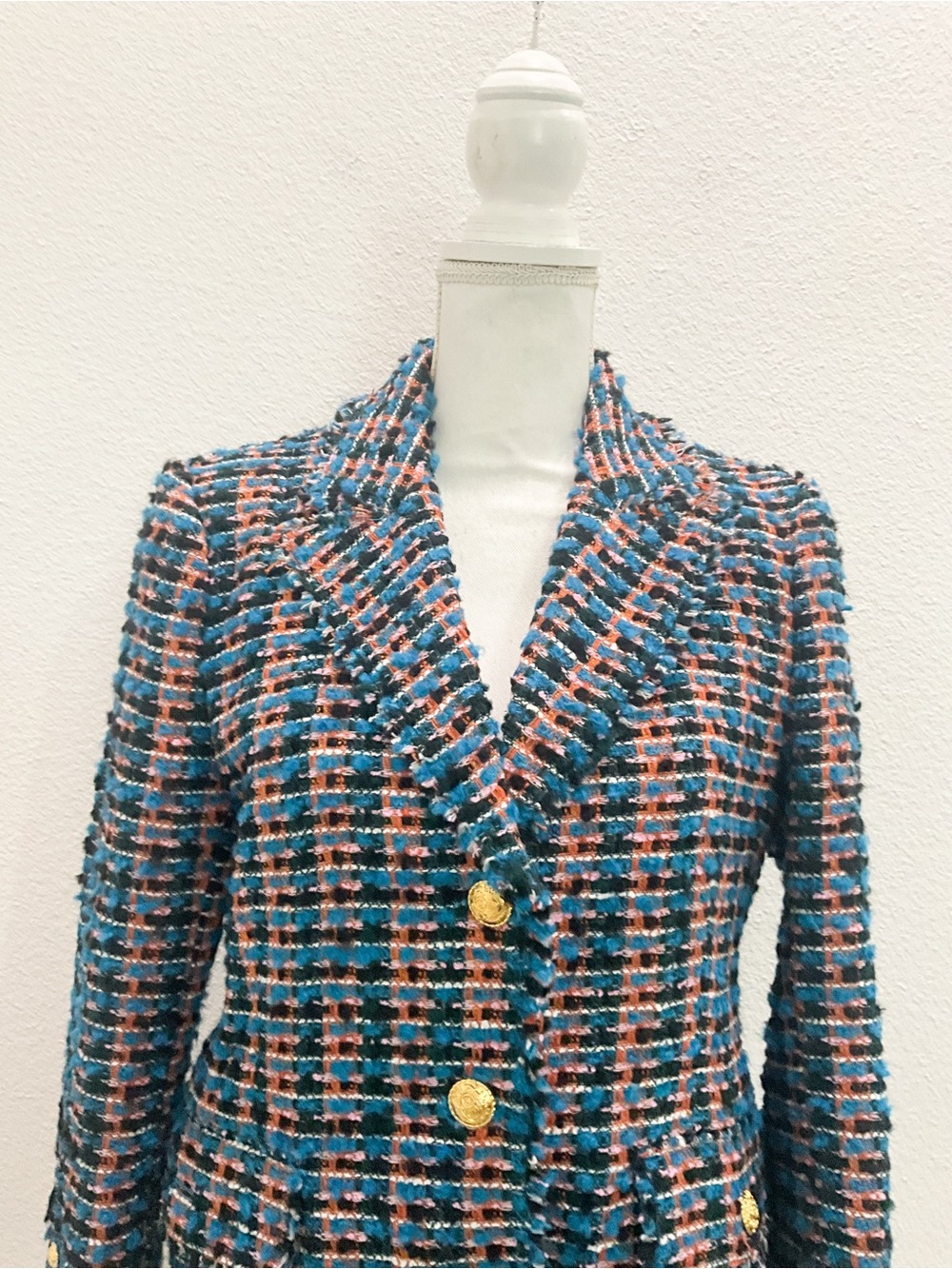Zara Women's Tweed Blazer Size Medium - Picture 3 of 9